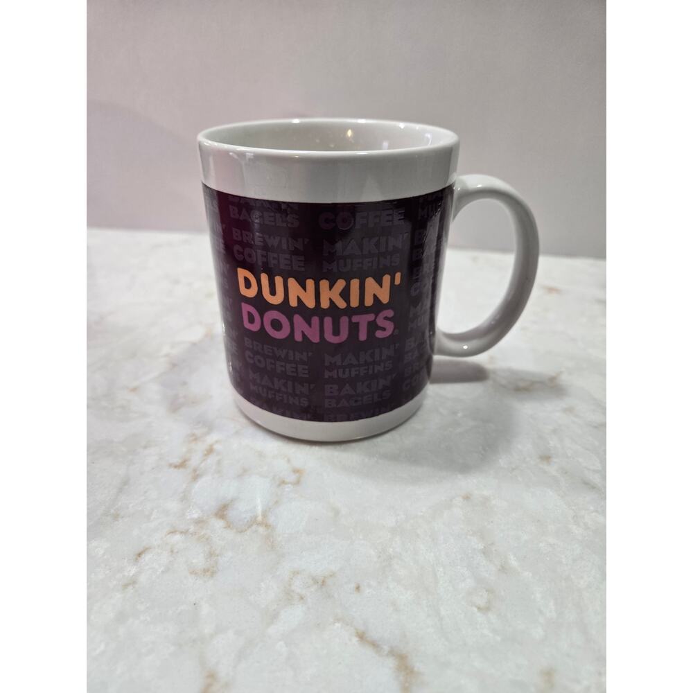 Vintage Dunkin Donuts Original Box 11 Oz Ceramic Coffee Cup Mug Making Muffins